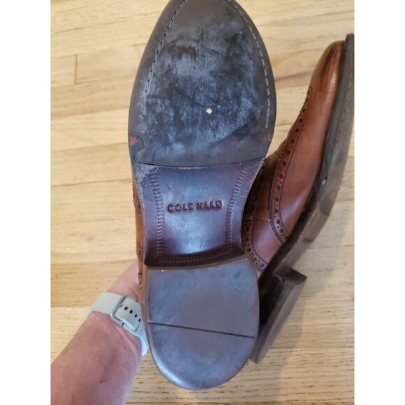 COLE HAAN Men\'s Oxford Shoes Sz 9 Williams Wingtip British Tan Leather main image 9